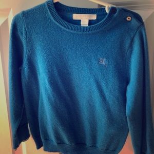 New Burberry light blue sweater, 2Y